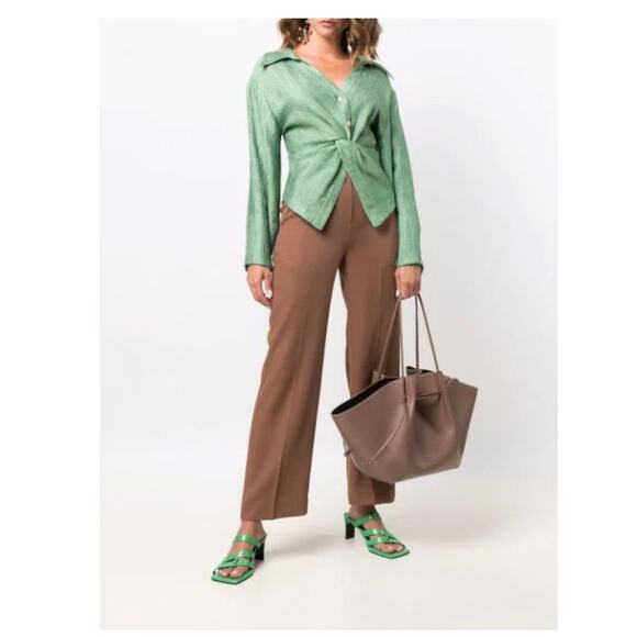 Yuzefi Mochi Large Tote Bag Brown Leather Designer Contemporary Minimalist - Picture 16 of 16